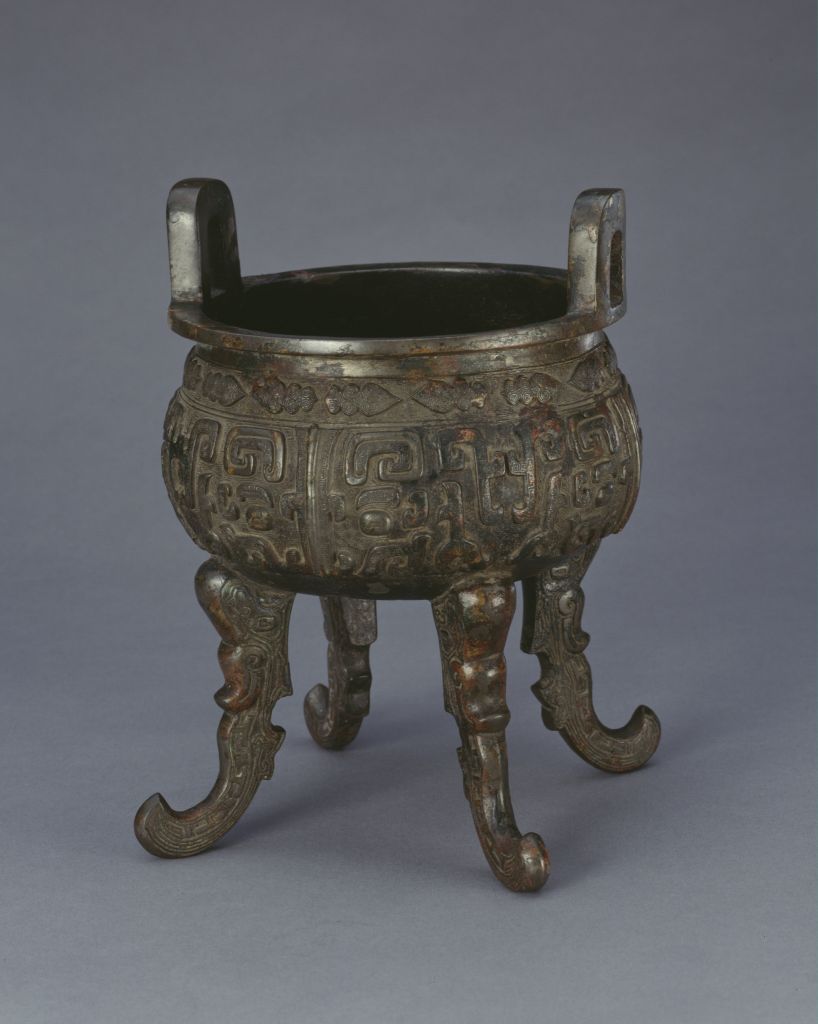 图片[1]-Bronze tripod made by Lu State in the ninth year of Chongzhen in the Ming Dynasty-China Archive